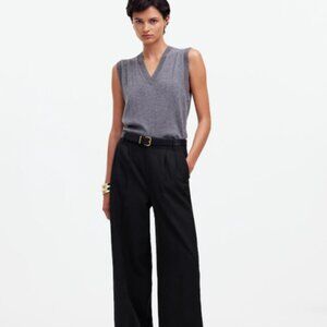 The Harlow Wide-Leg Pant in Drapey Twill
